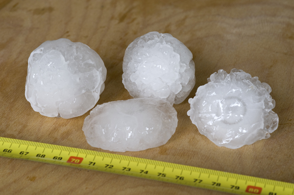 Giant hailstones