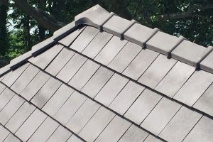 tile replacement roofing on a house